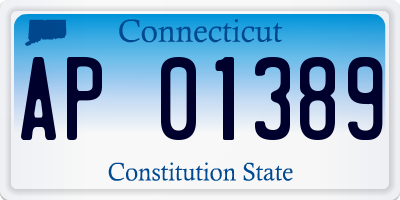 CT license plate AP01389