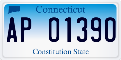 CT license plate AP01390