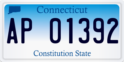 CT license plate AP01392