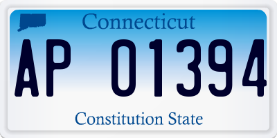 CT license plate AP01394