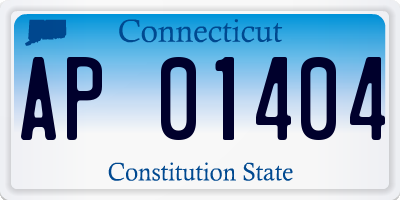 CT license plate AP01404