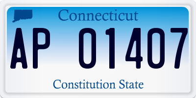 CT license plate AP01407