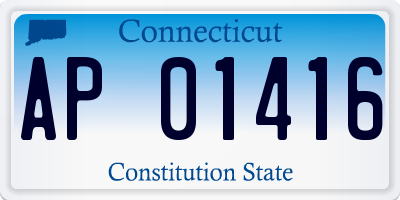 CT license plate AP01416