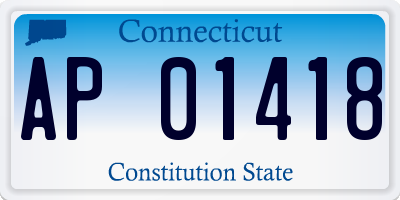 CT license plate AP01418