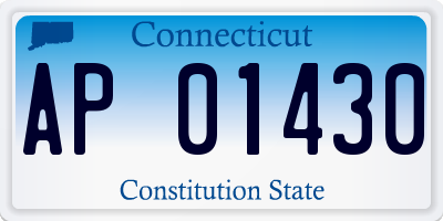 CT license plate AP01430