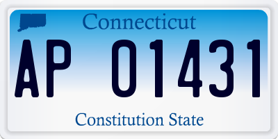 CT license plate AP01431
