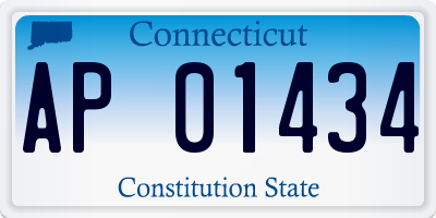 CT license plate AP01434