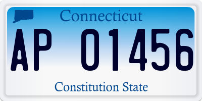 CT license plate AP01456