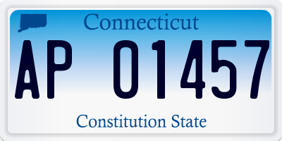 CT license plate AP01457