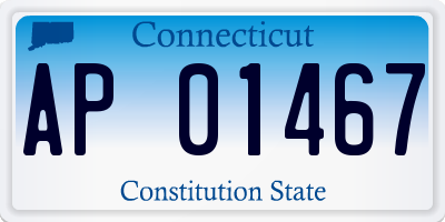 CT license plate AP01467