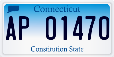 CT license plate AP01470