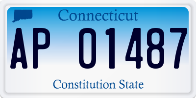 CT license plate AP01487
