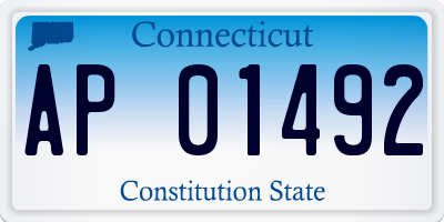 CT license plate AP01492