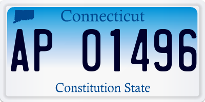 CT license plate AP01496