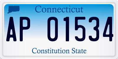 CT license plate AP01534
