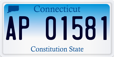 CT license plate AP01581