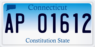 CT license plate AP01612