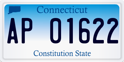CT license plate AP01622