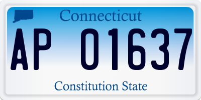 CT license plate AP01637