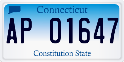 CT license plate AP01647