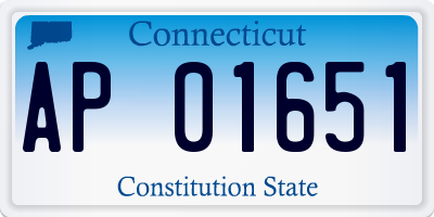 CT license plate AP01651