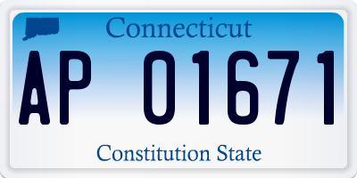 CT license plate AP01671