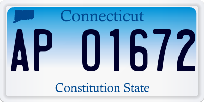 CT license plate AP01672