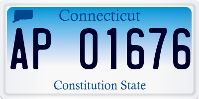 CT license plate AP01676