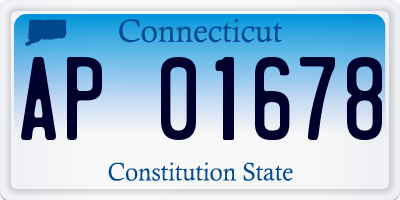 CT license plate AP01678