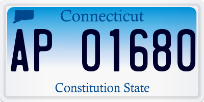 CT license plate AP01680