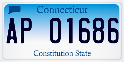 CT license plate AP01686