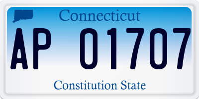 CT license plate AP01707