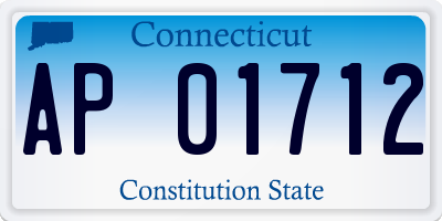CT license plate AP01712