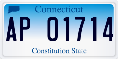 CT license plate AP01714