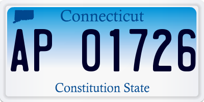 CT license plate AP01726