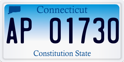 CT license plate AP01730
