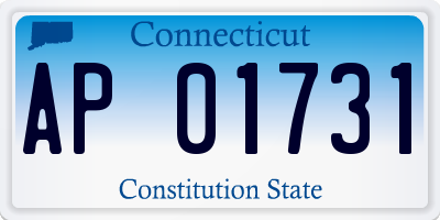 CT license plate AP01731