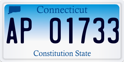 CT license plate AP01733