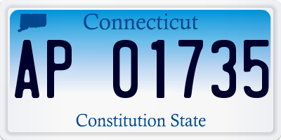CT license plate AP01735