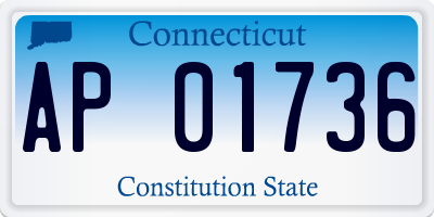 CT license plate AP01736