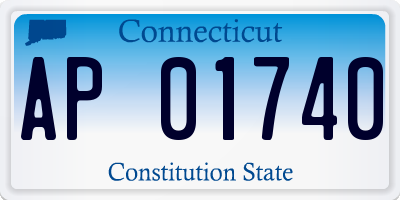 CT license plate AP01740
