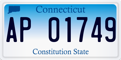 CT license plate AP01749