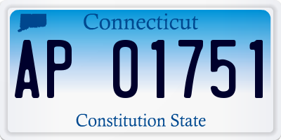 CT license plate AP01751