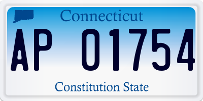 CT license plate AP01754