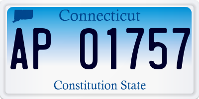 CT license plate AP01757