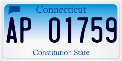 CT license plate AP01759