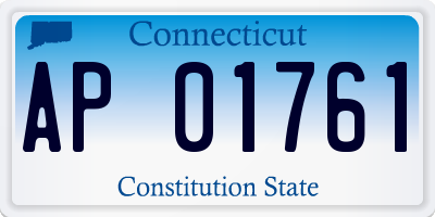 CT license plate AP01761