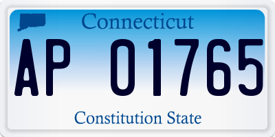 CT license plate AP01765