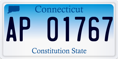 CT license plate AP01767
