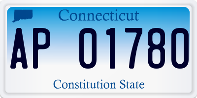 CT license plate AP01780